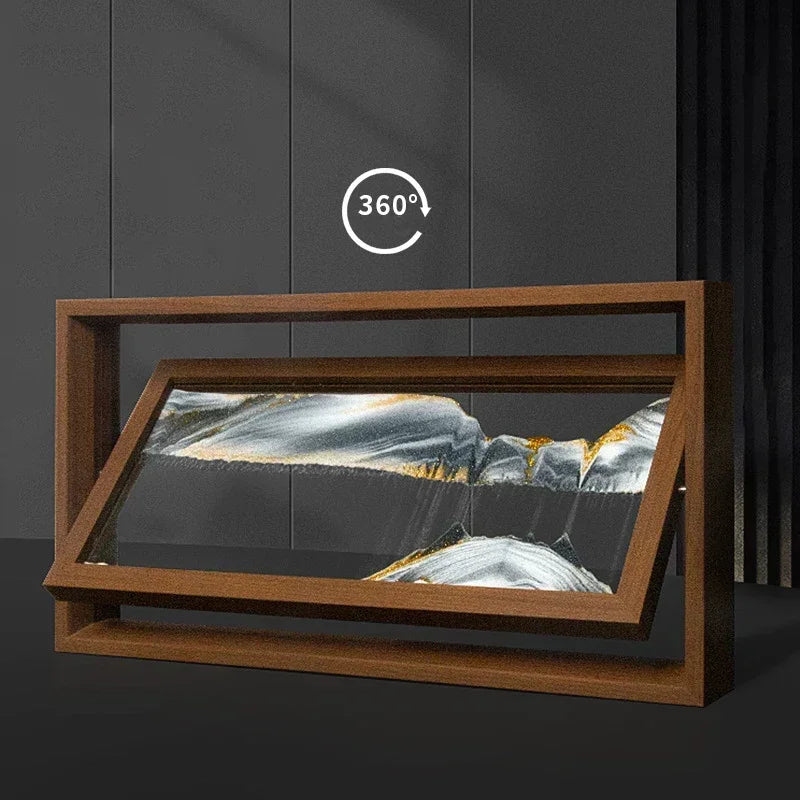 Décoration murale zen tableau sable argent