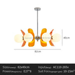 suspension lumineuse moderne disques géométriques blanc marron orange doré