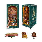 décoration noël miniature bois led horloge coucou sapin bonhomme neige figurines festive
