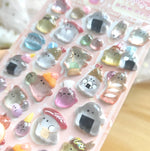 sticker kawaii animaux mignons multicolores adhésifs décoration journaux téléphone loisirs créatifs