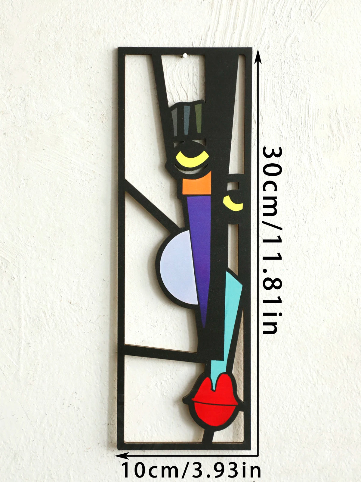décoration murale bois abstraite visage moderne maison chambre salon cadeau artisanal