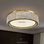 plafonnier moderne doré cristal strass brillant led 4200k 3000k 6000kversible