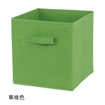 boîtes rangement pliables tissu uni moderne rose clair beige noir jaune vert violet gris