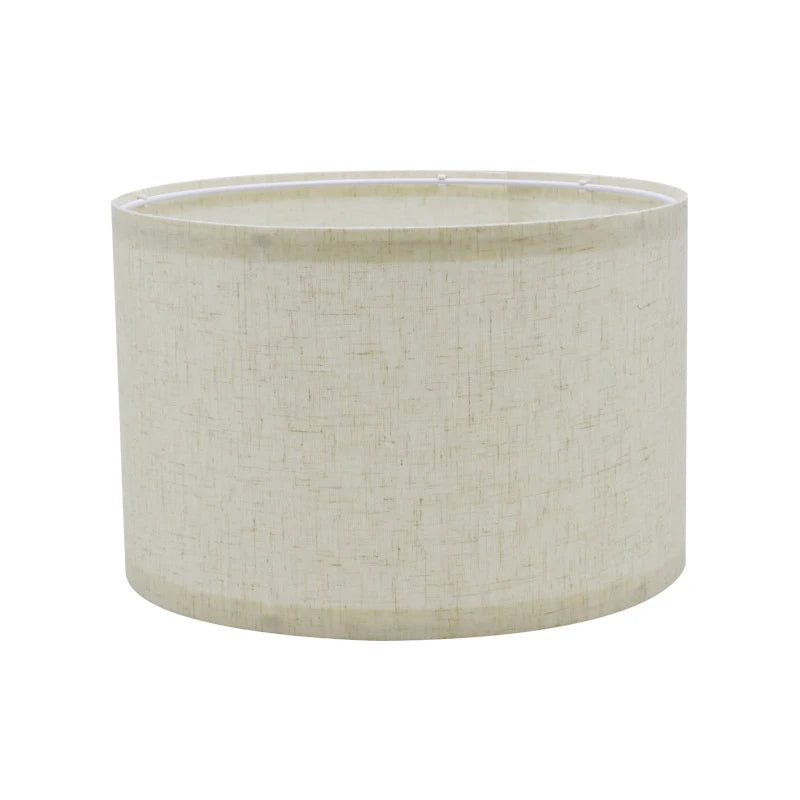abat jour tissu lin beige clair classique suspension contemporain maison salonhôtel 40x24cm
