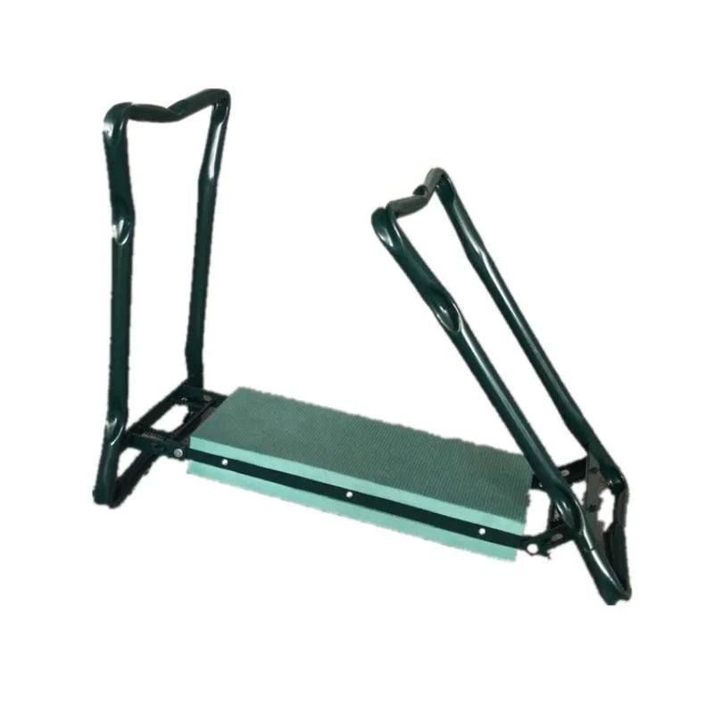 tabouret jardin pliable chaise extérieure coussin assise mousse sacoche outils vert foncé clair