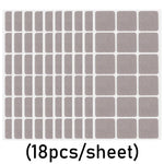 protecteurs meubles feutre adhésifs noir gris clair 30x30mm 28mm ronds carrés pratique utilitaire 18pièces