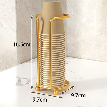 porte verres moderne double niveau fixés supportant 12 verres couleur noir marron respectueux environnement