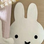 tapis blanc mignon visage lapin doux chambre coucher dessin animé animal fourni absorption 40x56cm