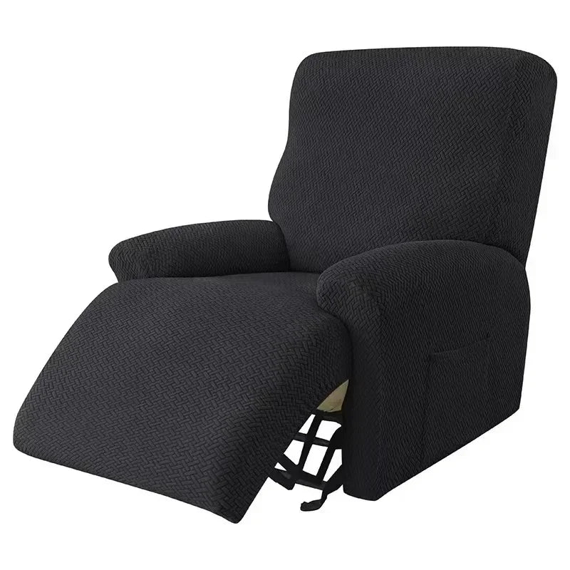 housses fauteuil relax polyestère gris motifs géométriques moderne adhésif poche