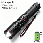torche rechargeable 30w led noire camping intense réglable vertical moderne