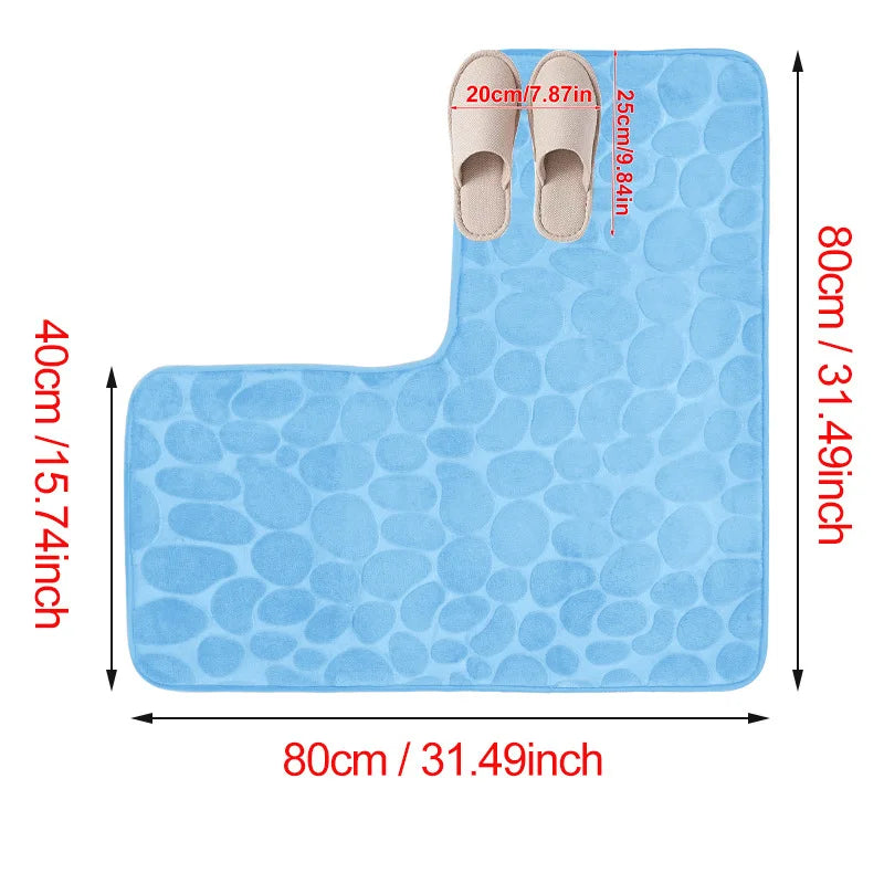 tapis bain doux moderne beige sapphire blue coffee grey lake blue mousse mémoire forme