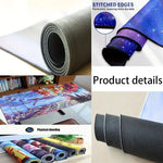 tapis souris anti dérapant violet nuages étoiles moderne adhésif 20x25cm 30x60cm