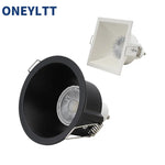 spot lumineux noir blanc moderne clip gu10 35mm aluminium mat