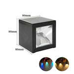 éclairage solaire extérieur moderne ip65 led applique murale noire rectangulaire contemporaine étanche 98mm 80mm