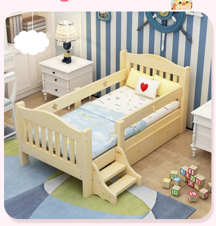 lit enfant bois rose bleu blanc naturel classique sans motif tapis jouets commode