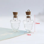 mini vases verre transparents rayures classiques bouchons colorées deco diy salon poupée accessoire artisanat