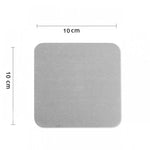 supports verre adhésifs tapis diatomées rond carré gris rose bleu texture granuleuse minimaliste maison