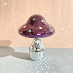 décoration moderne boule champignon rouge or argent mosaïque petite miroir disco salon chambre