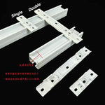rideau support ressort blanc moderne accessoire inoxydable fixations rails électriques