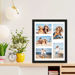 cadre photo mural moderne noir blanc mat photos encadrées arrière beige 11x14 pouces 4x6