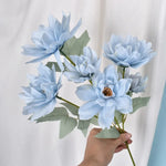bouquet fleurs artificielles pivoines soie décoration intérieure blanc rouge rose bleu crème