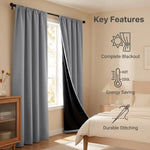 rideau moderne gris opaque uni fenêtre installer chez soi 135x160cm