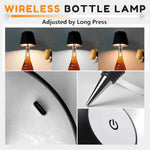 lampe bouteille vin noir tactile led sans fil moderne chambre table