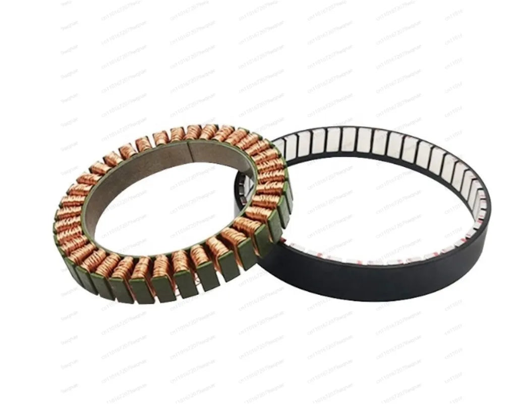 moteur couple rotor externe cuivre noir spirale industrielle technique bobinage électrique component