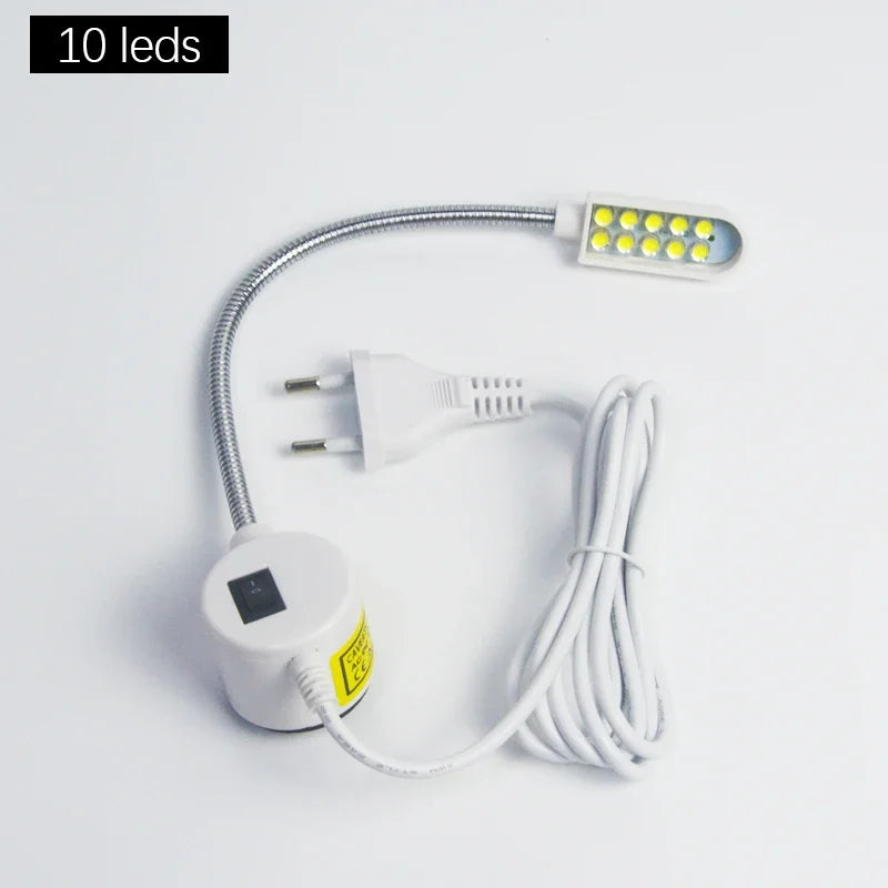 lampe flexible blanc moderne aimant adhésif interrupteur câble prise us eu led adjustable