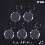 porte clés transparent moderne imprimé ❤️ You étoile super dad anneau métallique