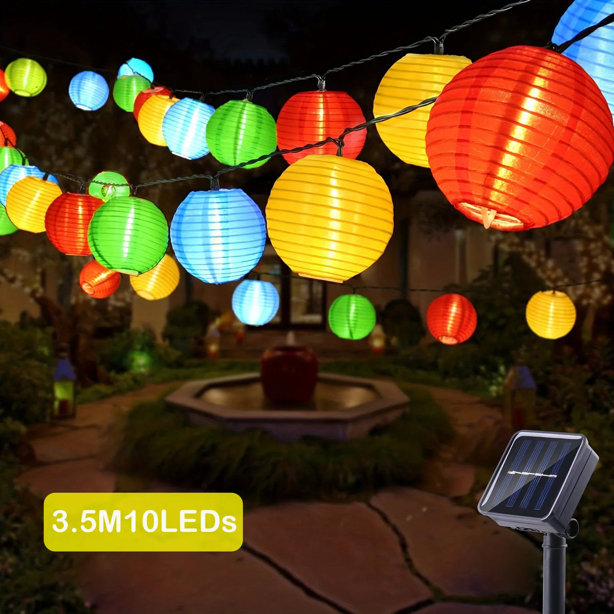 guirlande lumineuse solaire led extérieure ronde translucent moderne clips multiples couleurs festive noël mariage