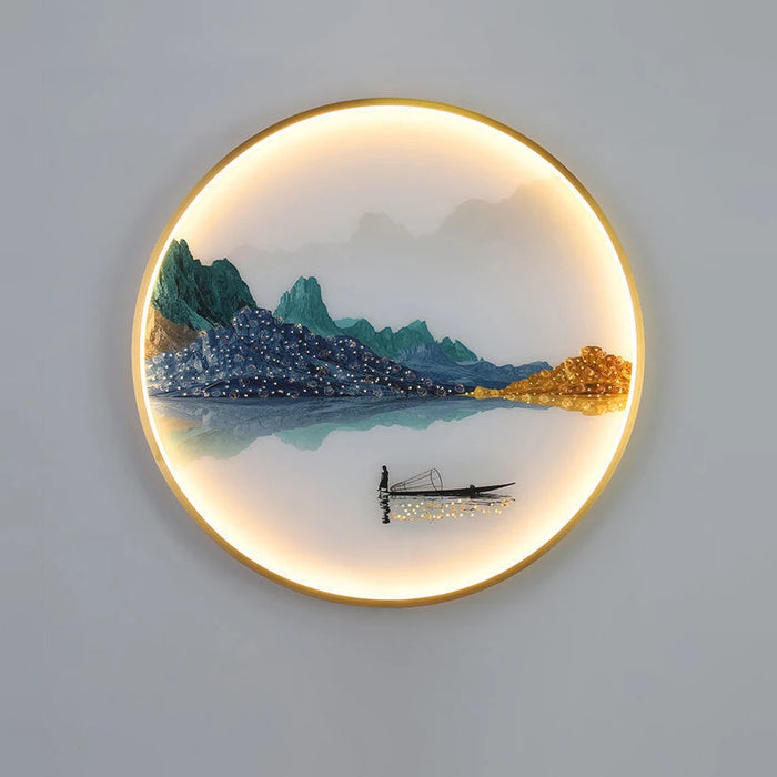 Applique murale LED orientale avec motif cerf en fer pour salon