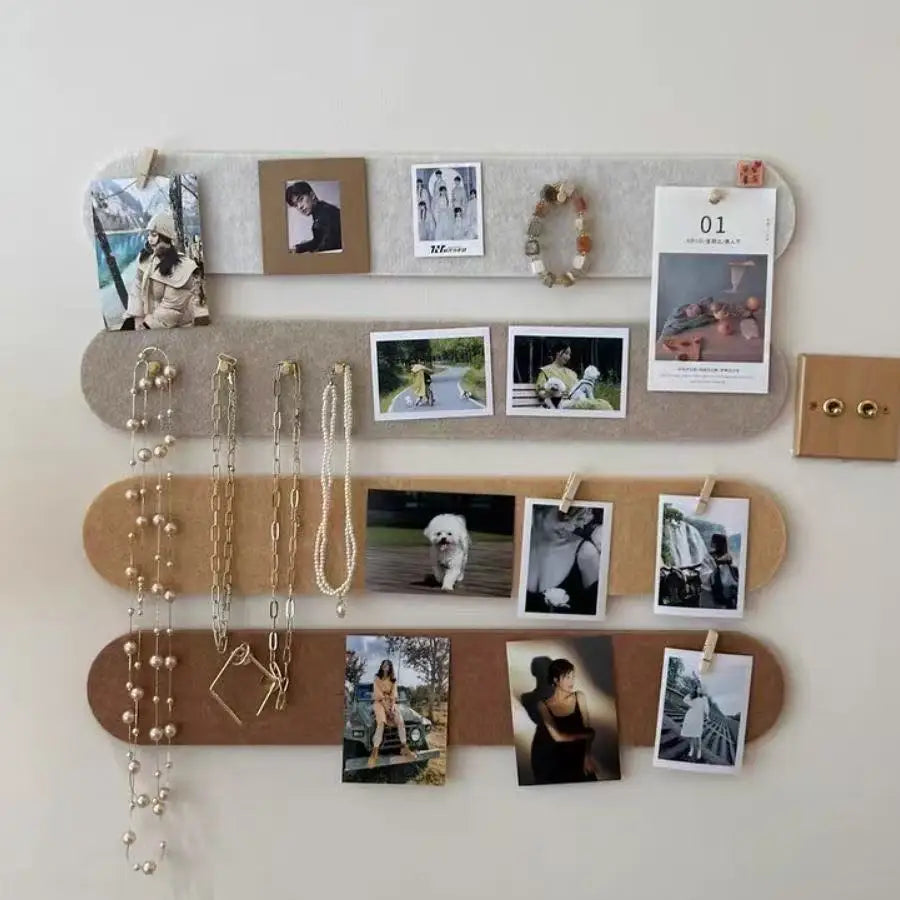 panneaux rangement feutre liège clips gris marron noir minimaliste moderne