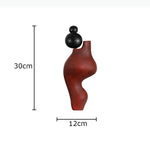sculpture abstraite moderne rouge noir minimaliste décoration intérieure artistique contemporaine