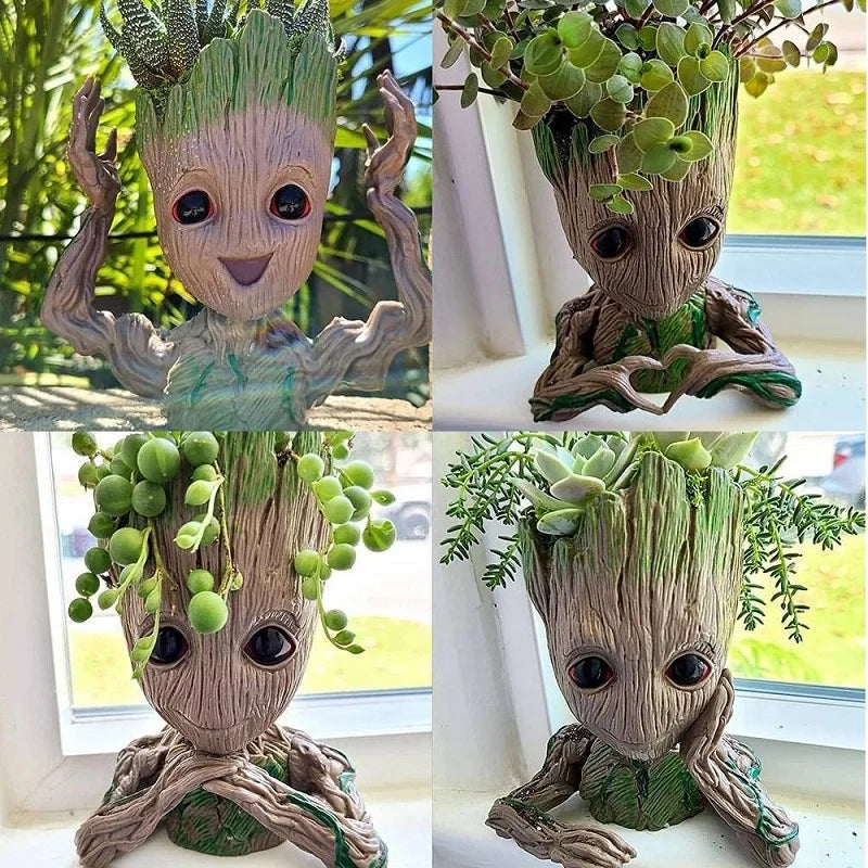 vase decoratif groot personnages marvel pot plante texturé oiseau miniature