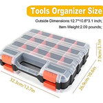 boîte rangement outils 34 compartiments amovibles transparente industrielle utilitaire plastique pvc