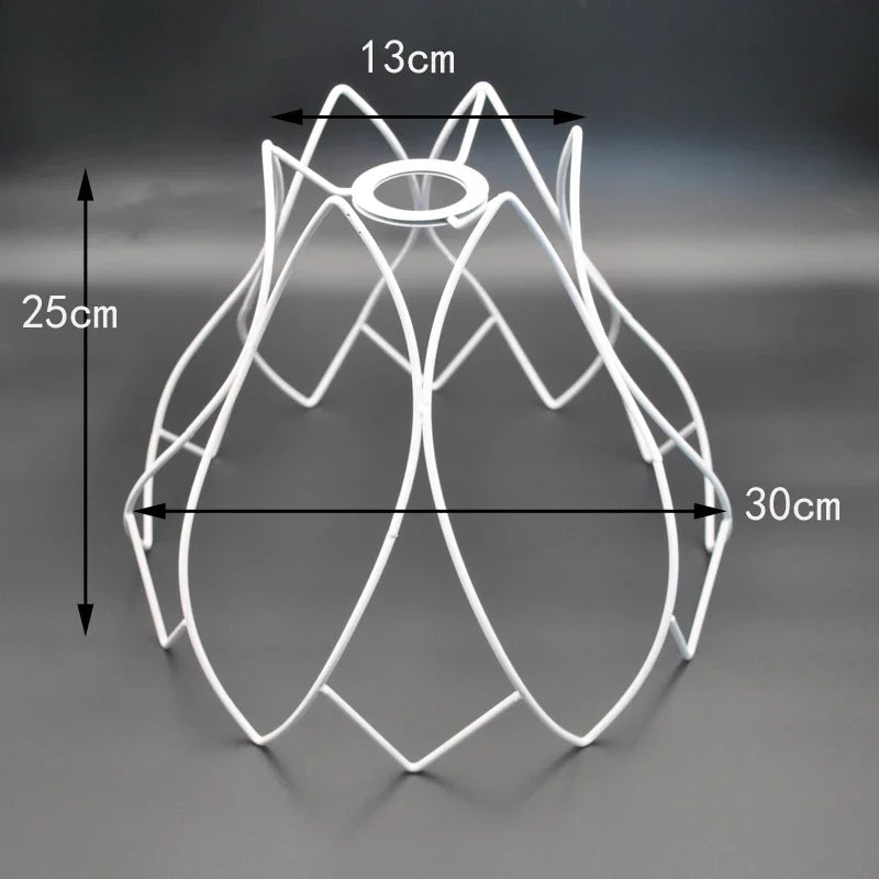 support lampe moderne grille fleurs blanc opacité bricolage fixations invisibles abat jour