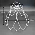 support lampe moderne grille fleurs blanc opacité bricolage fixations invisibles abat jour