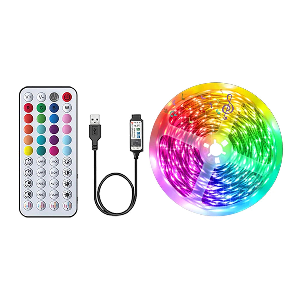 ruban led multicolore rgb flexible synchronisation musique controle application 10m 15m 20m 30m moderne