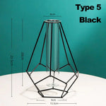 vase moderne métal noir doré verre transparent décoration contemporaine minimaliste