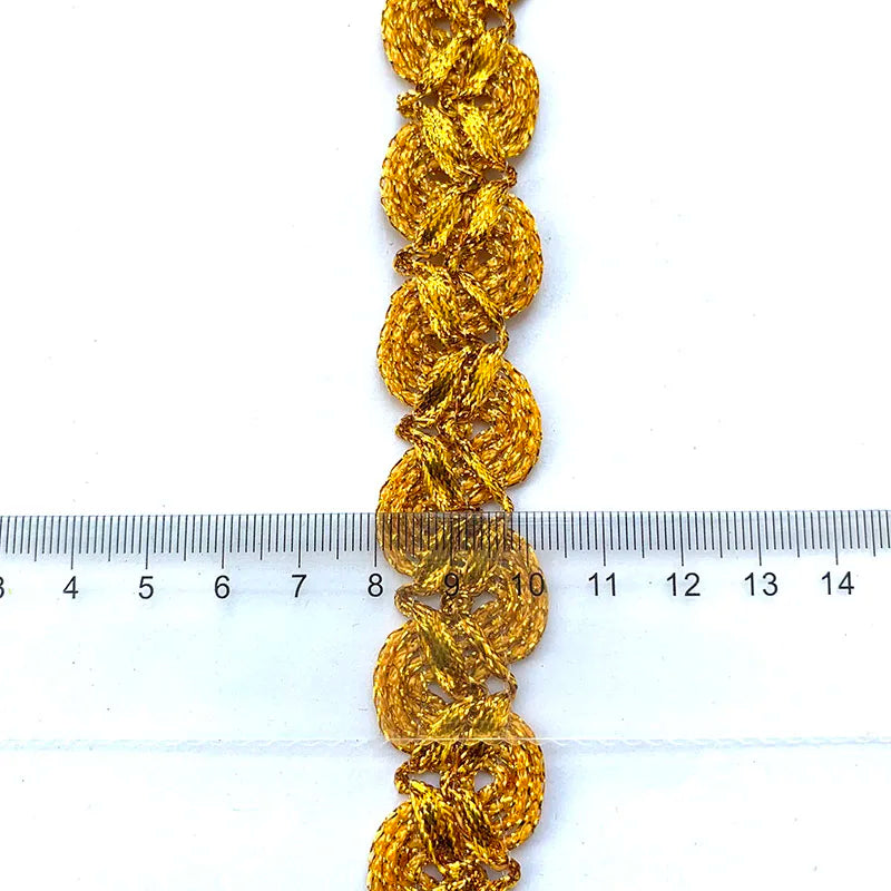 rubans décoratifs dentelle polyester mariage argent or vert motif géométrique classique adhésif