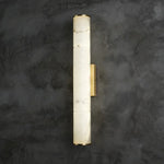 lampe murale moderne marbre blanc doré fixée mur câble électrique opaque chinois chambre coucher