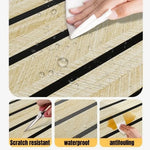 revêtement mural autocollant 3d grain bois moderne facile poser beige noir salon decoration