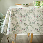 nappe fleurie imperméable résistante l'huile beige vert rose maison extérieur fête