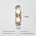 lampes murales modernes blanc marbré globes led étude chambre salon entree