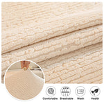 Housse canapé jacquard beige extensible élastique moderne lavable machine 90 350cm