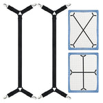 sangles élastiques ajustables clips métalliques maintien draps lit noir modernes 70cm 280cm