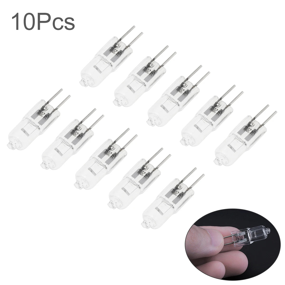 ampoules halogènes transparentes opalescentes blanc chaud 10w 20w 35w g4 10000h classique