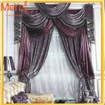 rideau violet gris fleur broderie fine blackout classique restaurant