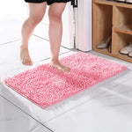 tapis bain moderne microfibres gris marron rose vert absorbant 50x80cm salle bain durable
